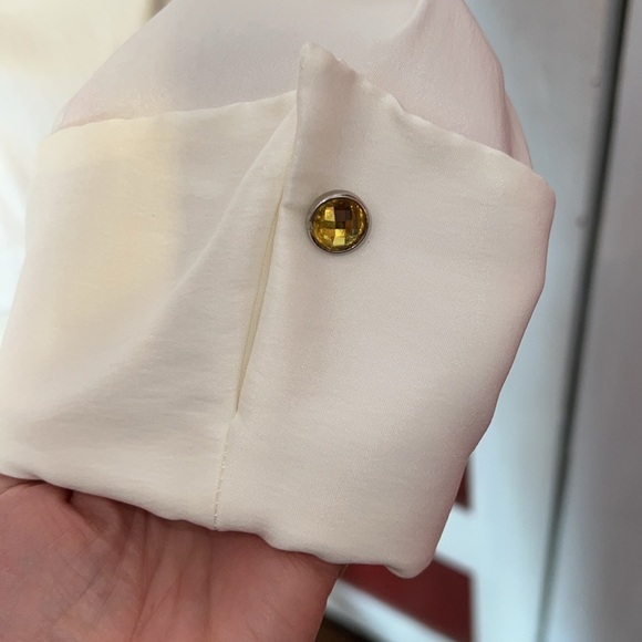 Vintage Jackie Jon Pleated Neckline Blouse 6 - Picture 4 of 6